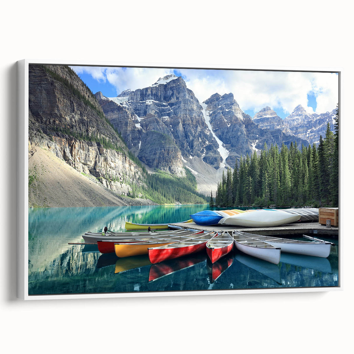 Vintage poster art of Alberta scenery in colorful hues on extra large framed canvas, ideal for living room decor.