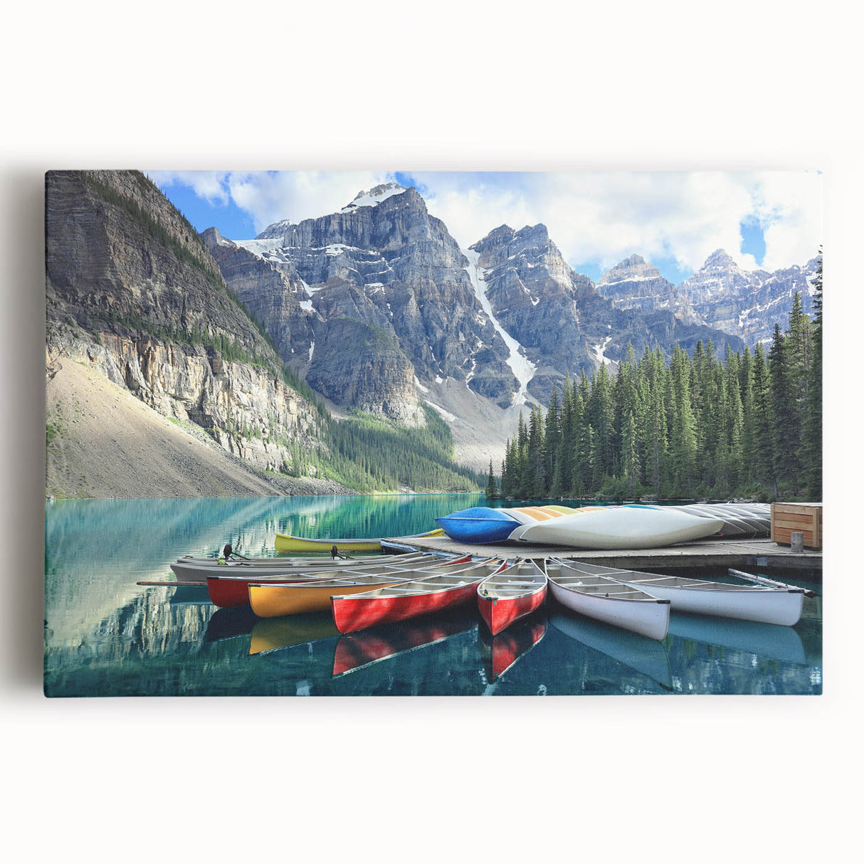 Landscape photograph of Alberta, Canada in black and white on a large stretched canvas, suitable for kitchen wall art.
