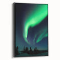 Black and white framed canvas of a Manitoba landscape, ideal for bedroom wall decor.