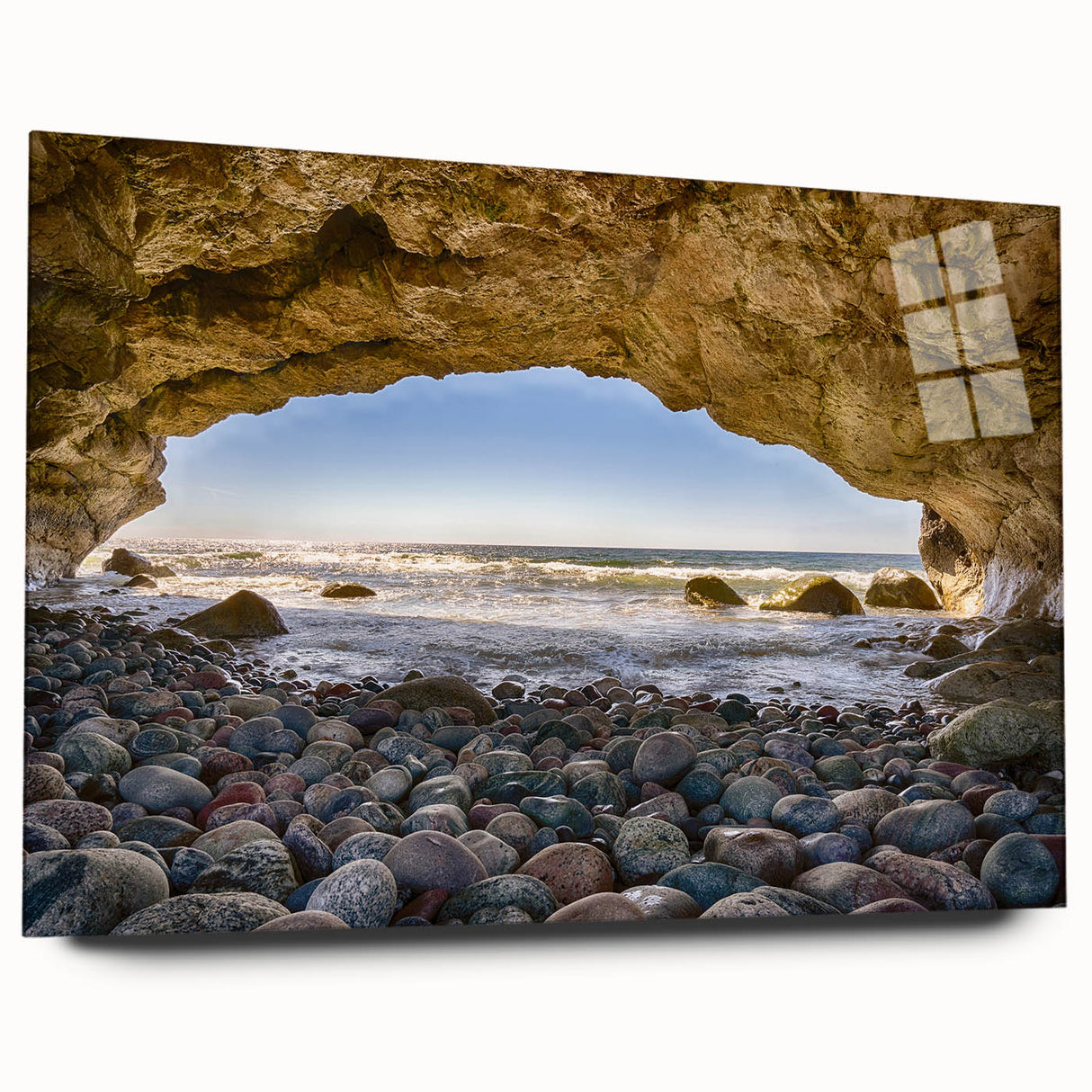 Acrylic print of a large abstract depiction of Newfoundland scenery, ideal for bedroom or dining room art.
