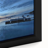 Extra large framed canvas of a textured, colorful depiction of Canada's Northwest Territories, ideal for living room decor.