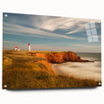 Acrylic print of a Quebec scenery in muted earth tones, suitable for bedroom or dining room decor.