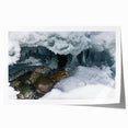 Art deco poster of Yukon scenery in muted earth tones on rolled print, ideal for nursery wall art.