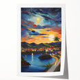Extra large rolled print of a Caribbean Saint Vincent scenery with vibrant blue and green tones.