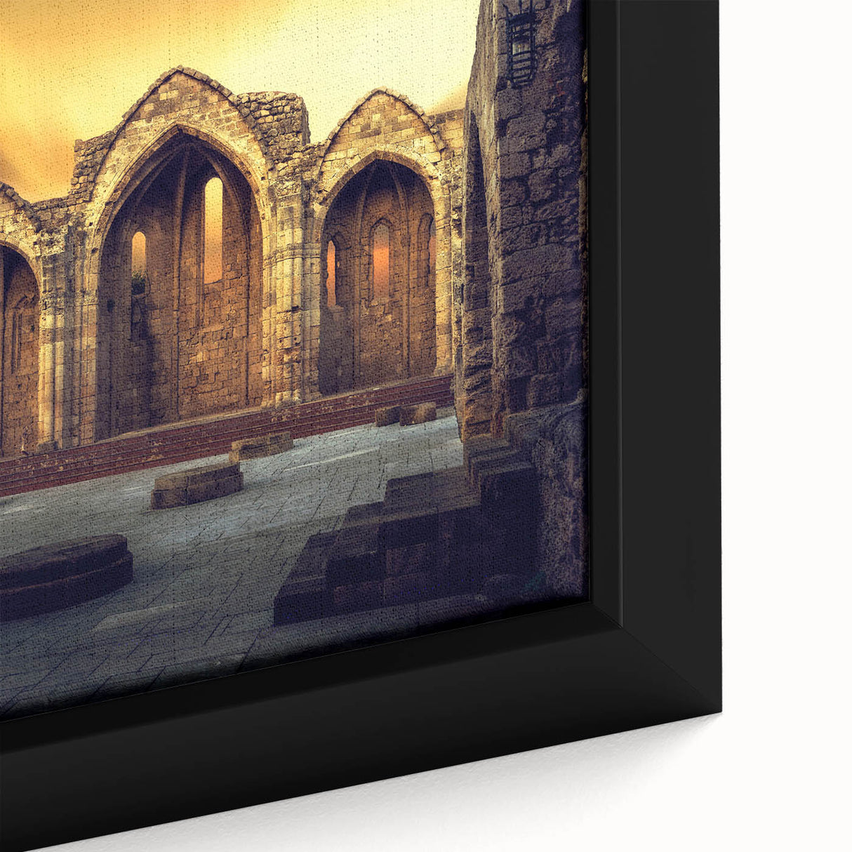 Black wall art featuring a textured depiction of the Caribbean Virgin Islands in vibrant colors on a framed canvas.