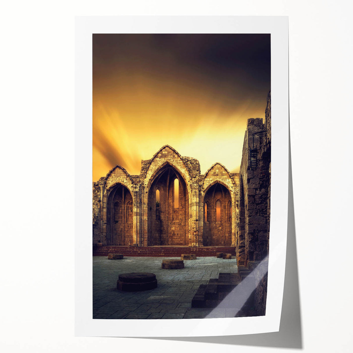 Extra large rolled print featuring a scenic Caribbean Virgin Islands landscape, ideal for art wall dining room.