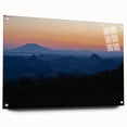 Large abstract wall art of a Central American scenery in vibrant colors on acrylic glass.