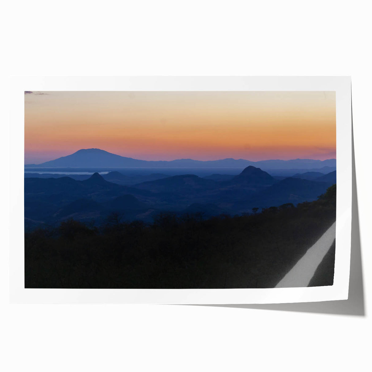 Rolled print of a vibrant, floral Central American landscape, ideal for art wall dining room.