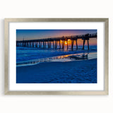 Textured abstract art print of Central American scenery in muted earth tones, framed in silver, ideal for bedroom art.