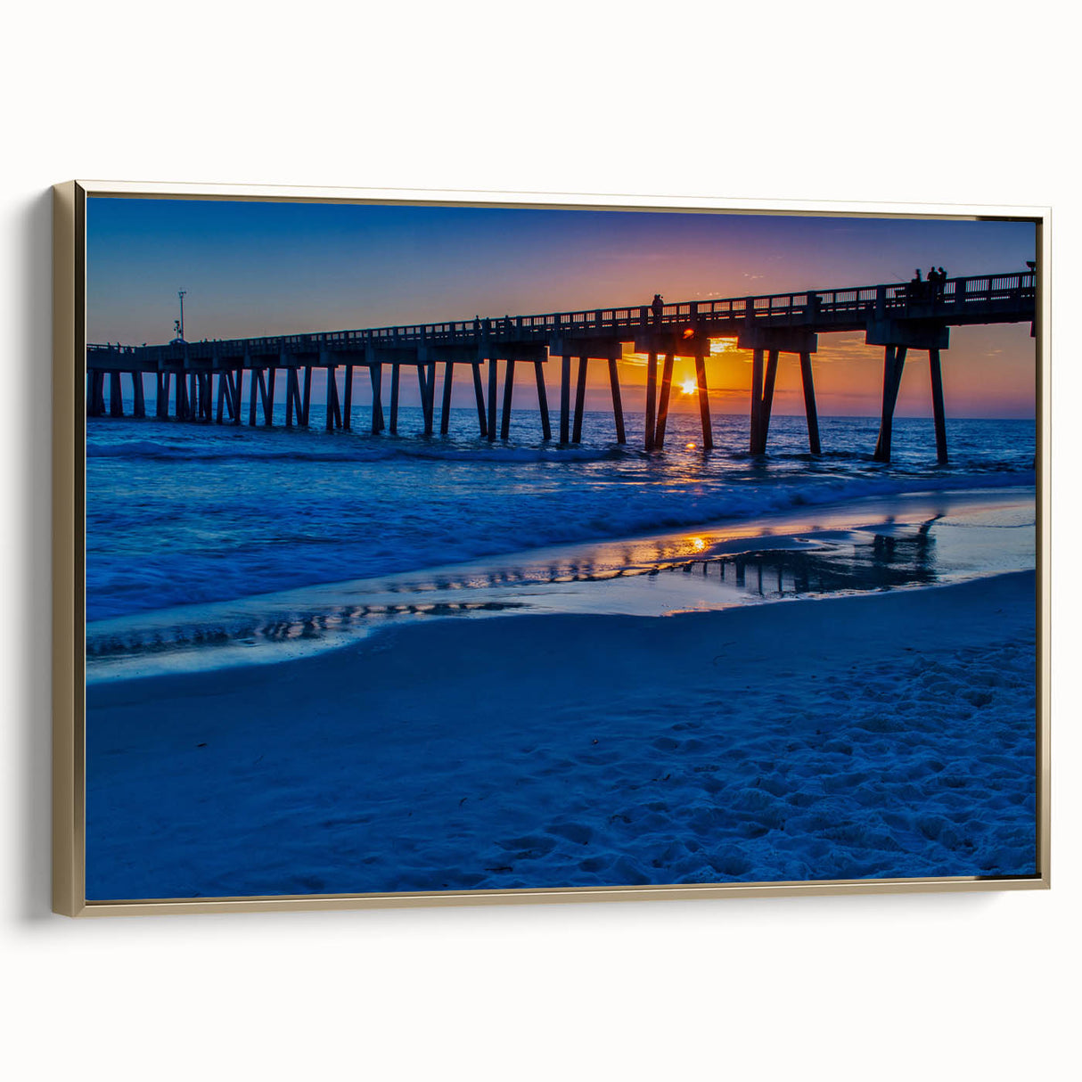 Framed canvas featuring a vintage-style landscape painting of a Central American scenery, ideal for bedroom wall art.