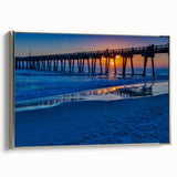 Framed canvas featuring a vintage-style landscape painting of a Panama scenery with colorful art and black accents.