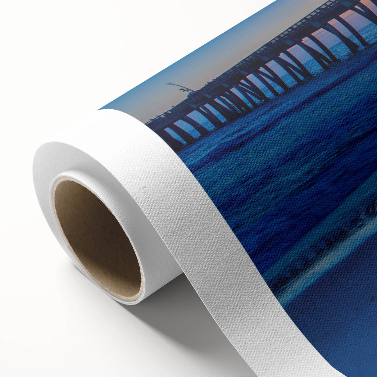 Art Deco poster of a serene Panama landscape in soft pastel colors on rolled canvas, ideal for nursery wall art.