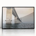 Large abstract wall art of a European scenery in Denmark, featuring muted earth tones on a framed acrylic.