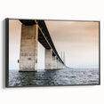 Black and white landscape art painting of a European scenery on framed canvas, ideal for bedroom wall decor.