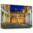 Acrylic print of a serene European landscape in soft pastel hues, ideal for dining room or bedroom decor.