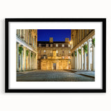 Extra large framed wall art depicting a textured abstract depiction of Bath, England in vibrant colors.
