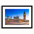 Colorful abstract art print of Big Ben with textured details on a large framed canvas, ideal for living room decor.