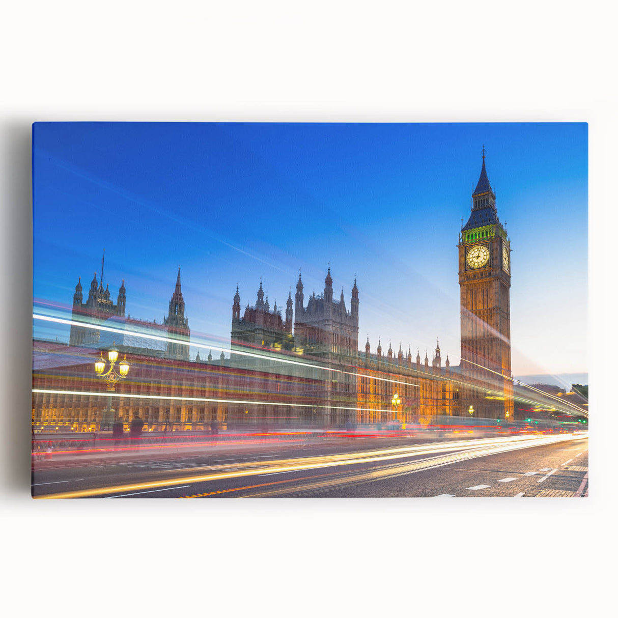 Black and white canvas of Big Ben and the London skyline, ideal for kitchen wall art.