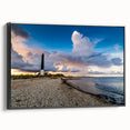 Black and white framed canvas of a vintage Estonian landscape, ideal for bedroom wall art.