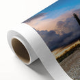 Art Deco style poster of a European scenic landscape in pastel colors on rolled canvas, suitable for nursery wall art.
