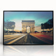 Large abstract wall art depicting a Parisian scene in muted gray tones, framed acrylic, ideal for modern living room decor.