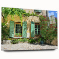 Acrylic print of a Provence landscape in muted earth tones, ideal for dining room decor.