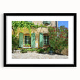 Extra large, textured abstract art print of colorful Provence scenery on a framed canvas, ideal for living room decor.