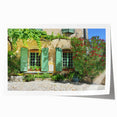 Rolled print of Provence landscape with lavender fields in muted greens and purples, ideal for art wall dining room.
