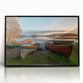 Large abstract wall art featuring a muted color palette of green and brown, framed acrylic print.