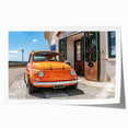 Extra large rolled print of Amalfi Coast with vivid blue and white tones, ideal for art wall dining room.