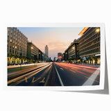 Extra large rolled print of a Milan scenery in muted earth tones, ideal for art wall dining room.