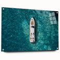 Acrylic print of Portofino, Italy with vivid blue and pastel colors, ideal for dining room art.