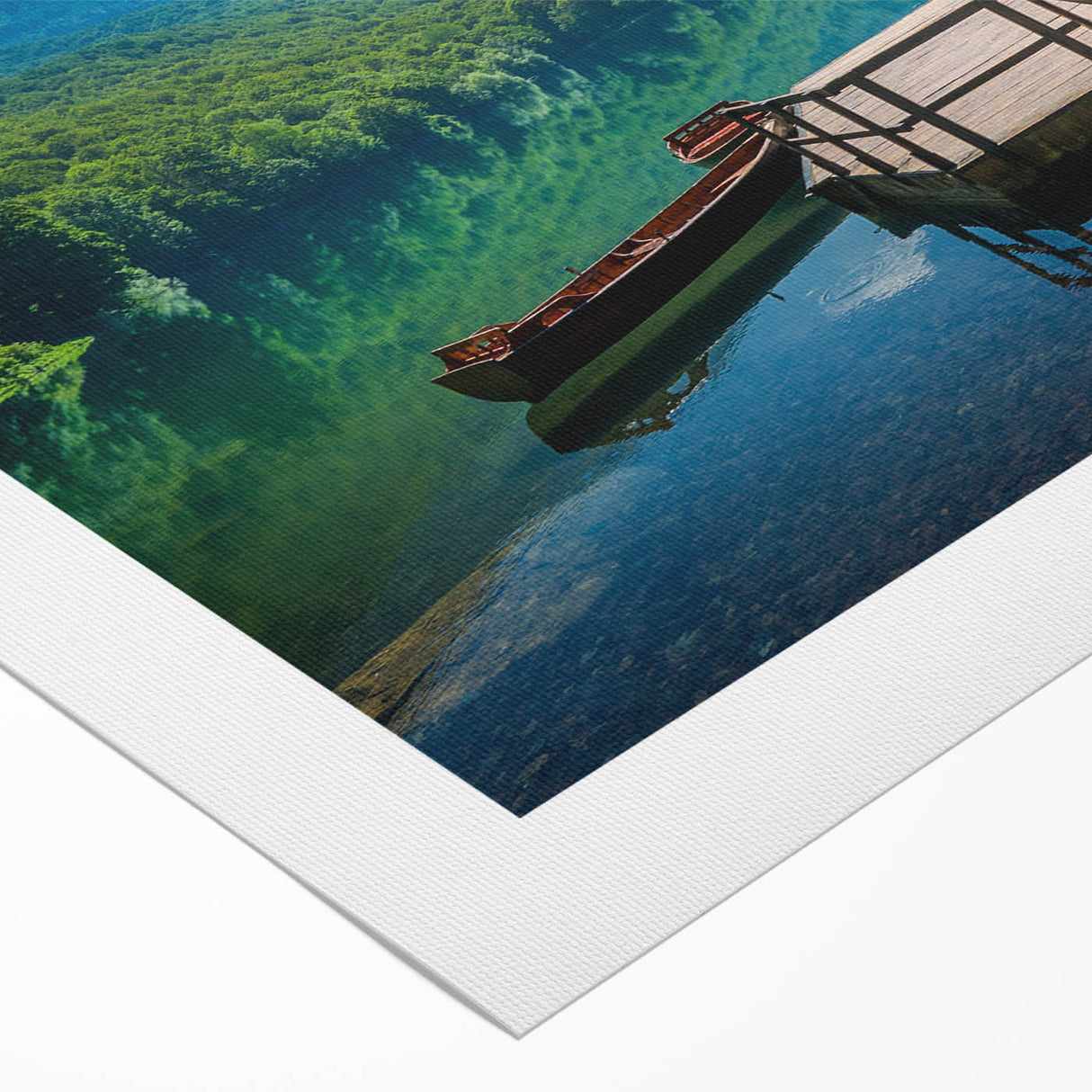 Art deco poster of Montenegro scenery in muted earth tones on rolled canvas, suitable for dining room wall art.