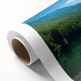 Art deco poster of a European scenery in Montenegro on rolled canvas, ideal for nursery wall art.