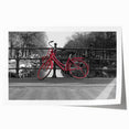 Rolled print of Amsterdam scenery with colorful floral foreground on a muted backdrop, ideal for art wall dining room.