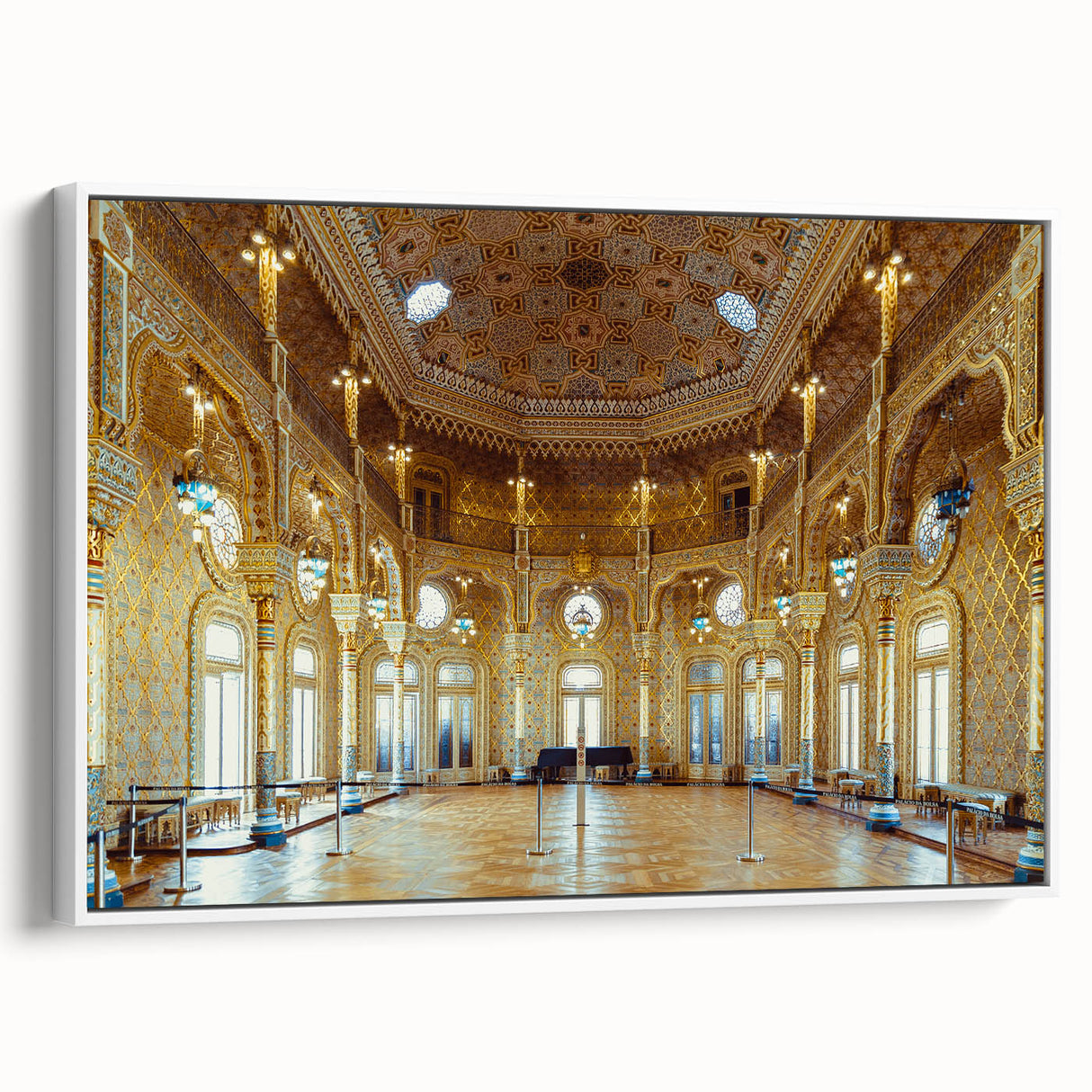 Framed canvas of vintage poster art featuring colorful Porto, Portugal scenery, ideal for living room decor.