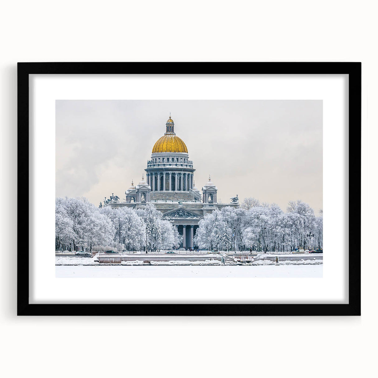 Extra large abstract art print of a colorful, textured depiction of St.