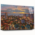 Acrylic glass print of Sochi, Russia scenery in muted earth tones, suitable for dining room decor.