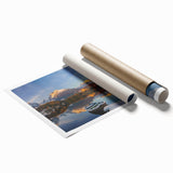 Extra large rolled print of a serene Slovakian landscape with soft floral elements in pastel shades.