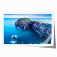 Rolled print of a Welsh landscape featuring lush greenery and floral elements, suitable for dining room wall art.