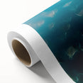Art deco poster featuring the Baja California scenery in muted earth tones on rolled canvas, ideal for nursery wall art.