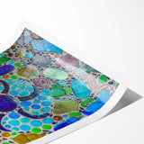 Extra large wall art featuring line art flowers in muted earth tones on a rolled print, suitable for large living room decor.