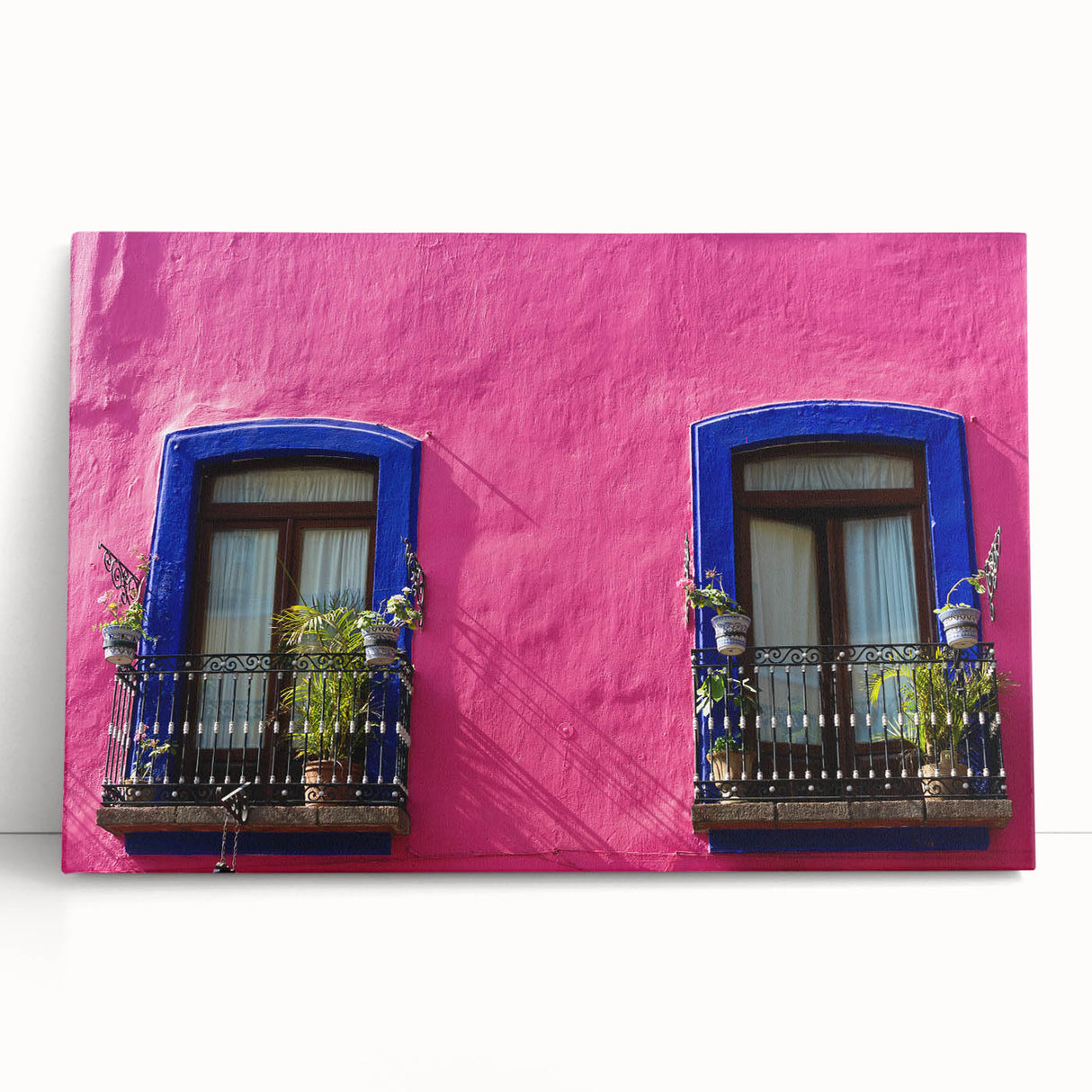 Black and white stretched canvas of Oaxaca scenery, ideal for kitchen wall art or bedroom ambiance.