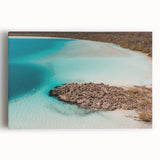 Landscape of Quintana Roo, Mexico in black and white on large stretched canvas, suitable for kitchen wall art.