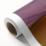Art deco poster of Dubai skyline in muted gold and blue tones on rolled canvas, great for modern dining room ambiance.