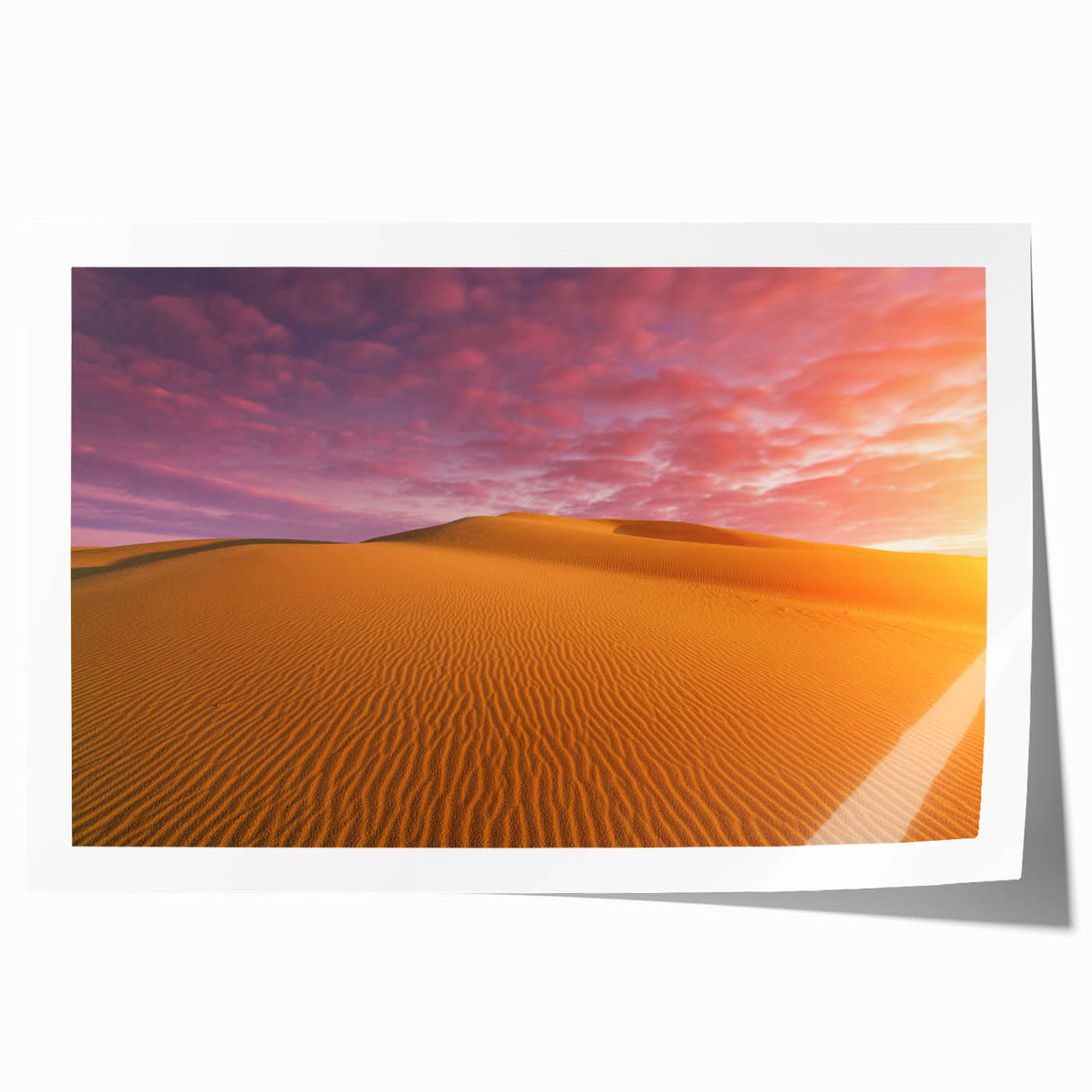 Rolled print of Dubai skyline featuring soft pastel colors, perfect for art wall dining room or classy bathroom wall art.
