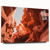 Acrylic print of a Jordanian landscape in earthy tones, suitable for bedroom or dining room decor.