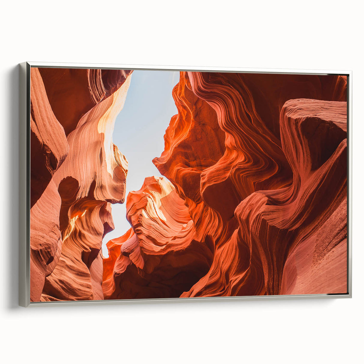 Framed canvas featuring a vintage-style landscape painting of Jordan with colorful and black elements.