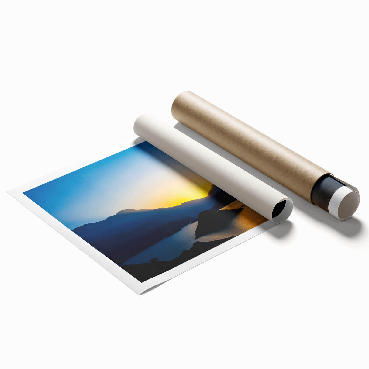 Extra large rolled print of a Middle Eastern scenery with muted earth tones, ideal for classy bathroom wall art.