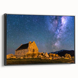Black and white landscape art painting of Canterbury, New Zealand on framed canvas, ideal for bedroom decor.